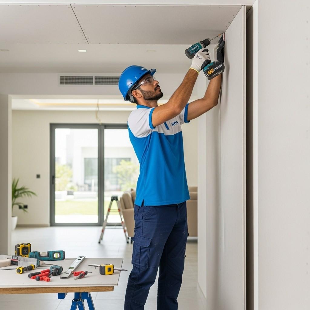 Residential-Gypsum-Partitions-Ceilings-in-Dubai-MYTS-Technical-Services